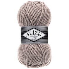 Пряжа ALIZE Superlana maxi 100гр. 100м. (75% акрил, 25%шерсть) ТУ (207 св.коричневый) 5 шт