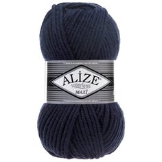 Пряжа ALIZE Superlana maxi 100гр. 100м. (75% акрил, 25%шерсть) ТУ (58 темно-синий) 5 шт