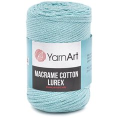 Пряжа YarnArt Macrame cotton Lurex 250гр 205м (75% хлопок, 13% полиэстер, 12% металлик) (738 бирюза) 4 шт