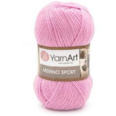 Пряжа YarnArt Merino Sport 100гр 400м (50% шерсть, 50% акрил) (784 розовый) 5 шт
