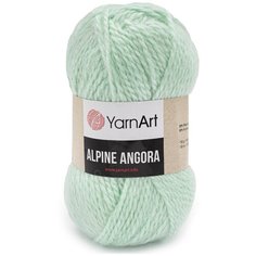 Пряжа YarnArt Alpine Angora 150гр 150м (20% шерсть, 80% акрил) (344 мятный) 3 шт