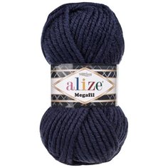 Пряжа ALIZE SUPERLANA MEGAFIL 100гр. 55м (25% Шерсть - 75% Aкрил) (58 темно-синий) 5 шт