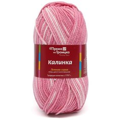 Пряжа из Троицка Калинка 100гр. 130м. (20% хлопок, 30% вискоза, 50% акрил) (7126 принт) 5 шт Троицкая камвольная фабрика