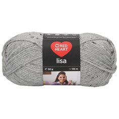 Пряжа Red Heart Lisa 50гр 133м (100% акрил) (08376 серый твид) 10 шт