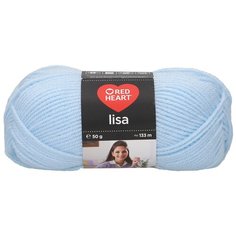 Пряжа Red Heart Lisa 50гр 133м (100% акрил) (08363 ледяной голубой) 10 шт