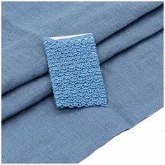 28957 Набор для творчества Ткань лён с тесьмой (100%лен/100%хб, 45*50см/ 2м), цв.сер.голубой+голубой Sovushka