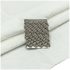 28956 Набор для творчества Ткань лён с тесьмой (100%лен/69%хб+31%пэ, 45*50см/ 2м), цв.белый+льняной Sovushka