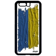 Чехол на смартфон Honor 9, "Флаг Украины на ткани" Страна Патриот Utaupia