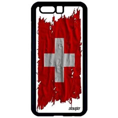 Чехол на смартфон Honor 9, "Флаг Швейцарии на ткани" Страна Государственный Utaupia