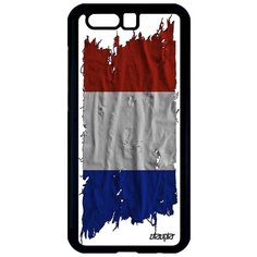 Чехол на смартфон Honor 9, "Флаг Франции на ткани" Страна Патриот Utaupia