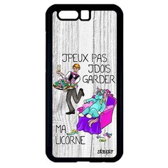 Чехол на смартфон Honor 9, "Не могу - сижу с единорогом!" Пародия Карикатура Utaupia