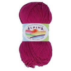 Пряжа Alpina "XENIA" 100% мерсеризованный хлопок №042 яр.сиреневый - 10 мотков по 50 г
