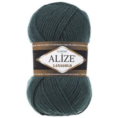 Пряжа ALIZE Lanagold 100гр., 240м (49%шерсть, 51%акрил) (426 т.-зеленый) 5 шт