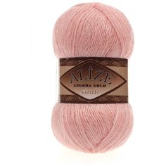 Пряжа Alize Angora Gold Simli 100гр. 500м. (20% шерсть, 5% металлик, 75% акрил) (363 светло-розовый) 5 шт