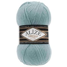 Пряжа ALIZE Superlana klasik (однотонная) 100гр. 280м. (75% акрил, 25%шерсть) ТУ (463 мята) 5 шт