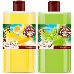 FRUCTIME Набор гелей для душа 2 шт. по 460г (Банановый смузи, Лаймовый фреш)