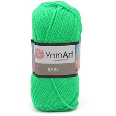 Пряжа YarnArt Baby 50гр 150м (100% акрил) (8233 салатовый) 5 шт