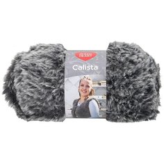 Пряжа Red Heart Calista 100гр 60м (100% полиэстер) (00007 серый меланж) 5 шт