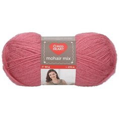 Пряжа Red Heart Mohair Mix 50гр 270м (10% мохер, 10% шерсть, 80% акрил) (06682 роза) 10 шт