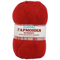 Пряжа Камтекс Гармония 100гр. 245м. (50%шерсть,50%акрил) (091 вишня) 5 шт
