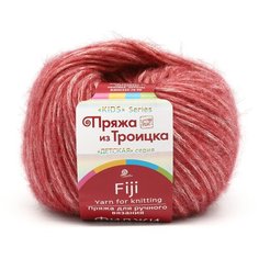 Пряжа из Троицка Фиджи 50гр. 95м. (20% мериносовая шерсть, 60% хлопок, 20% акрил) (363 светлая вишня) 5 шт Троицкая камвольная фабрика