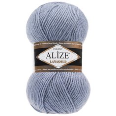 Пряжа ALIZE Lanagold 100гр., 240м (49%шерсть, 51%акрил) (221 светло-джинсовый) 5 шт