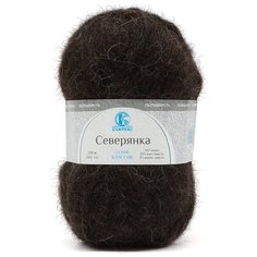 Пряжа Камтекс Северянка 100гр. 150м. (30% шерсть, 5% верблюжья шерсть, 65% акрил) (003 черный) 10 шт