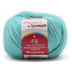 Пряжа из Троицка Фиджи 50гр. 95м. (20% мериносовая шерсть, 60% хлопок, 20% акрил) (222 голубая бирюза) 5 шт Троицкая камвольная фабрика