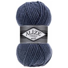 Пряжа ALIZE Superlana maxi 100гр. 100м. (75% акрил, 25%шерсть) ТУ (203 джинса) 5 шт
