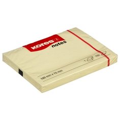 Блок-кубик Kores 46100, 100х75, желтый (100 л)