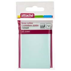 Блок-кубик Attache с клеевым краем 76х51, голубой (100 л)