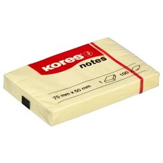 Блок-кубик Kores 46057, 75х50, желтый (100 л)