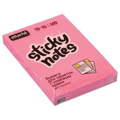 Блок-кубик Attache Selection с клеевым краем 76х51, пурпурный неон (100 л)