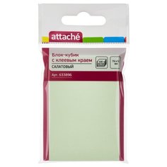 Блок-кубик Attache с клеевым краем 76х51, салатовый (100 л)