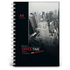 Бизнес-тетрадь 120л, А4, Небоскребы,гребень, клетка 120-8105 Проф Пресс