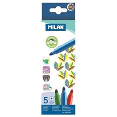 Фломастеры 5 цветов Milan cone-tipped, 0612305