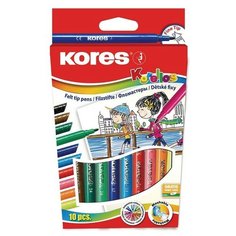 Фломастеры 12 цветов Kores, Вентилируемый колпачок 29011