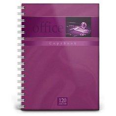 Бизнес-тетрадь А5, 120л, клетка, гребень, 7БЦ, Лиловый 120-8115 Проф Пресс