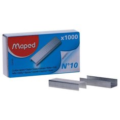 Скобы для степлера 10, Maped, оцинкованные, 10 листов, 1000 шт (сталь)