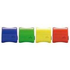 Точилка Milan JUICY с контейнером и заглушкой (синий) 2 шт.