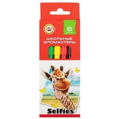 Набор фломастеров KOH-I-NOOR SELFIES 1002/6 S KS (6 цветов)