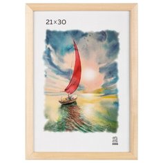 Рамка А4(21х30) некрашеный деревянный багет, настенная 1300 Зебра