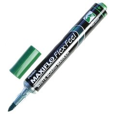 Маркер для досок Pentel Maxiflo Flex-Feel гибкий наконечник, зелёный, 1.0-5.0мм