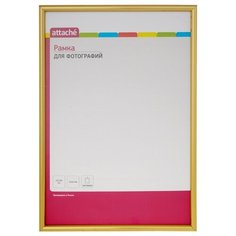 Рамка А4(21х30)ATTACHE, пластиковый багет 10мм, настенная, (золотая)