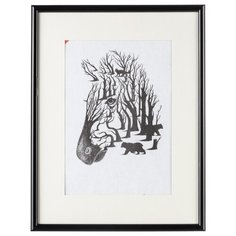 Рамка с паспарту, пластик, 30х40, (черный) 508П Зебра