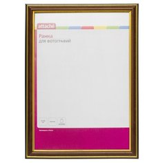 Рамка ATTACHE 21х30 пластик, багет ширина-20мм, высота-15мм, (орех/золото)
