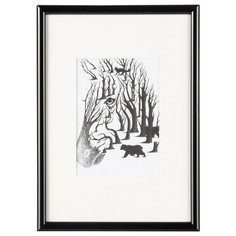 Рамка с паспарту, пластик, 21х30, (черный) 508П Зебра