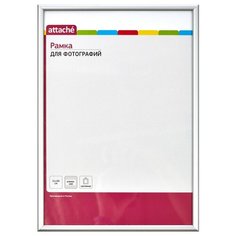 Рамка А4(21х30)ATTACHE, алюминиевый багет, настенная, (серебро)