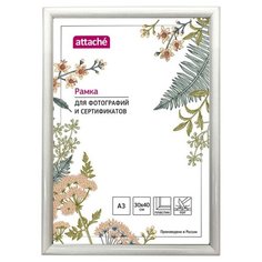 Рамка пластиковая Attache 30х40 (А3) ПЭТ (белая)