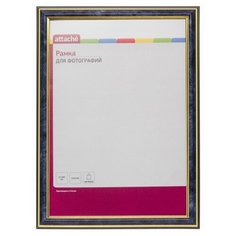 Рамка ATTACHE 21х30 пластик, Багет ширина-20мм, высота-15мм, (синий/золотой)